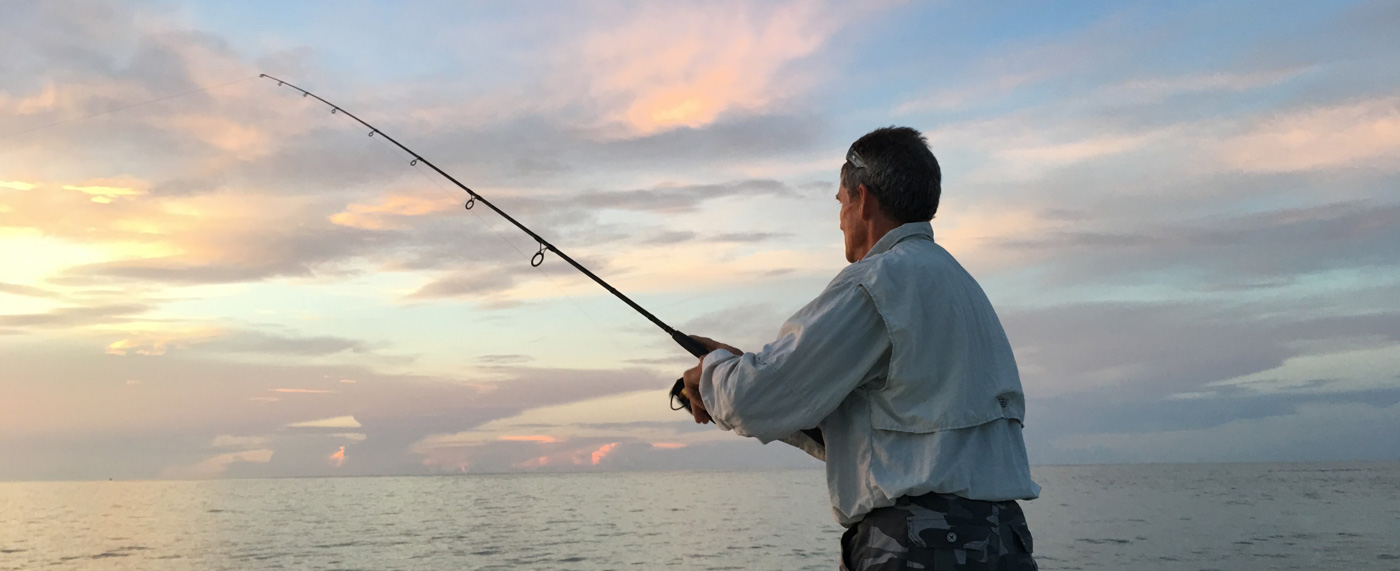 Fishing in the early morning