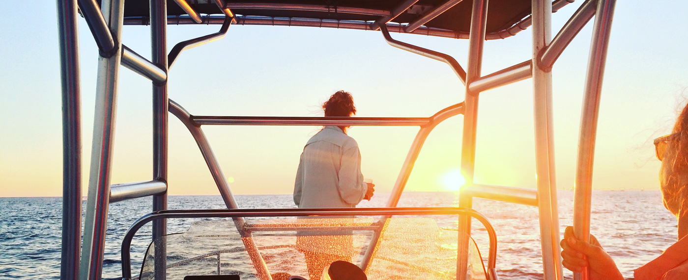 Sunset on the Boat